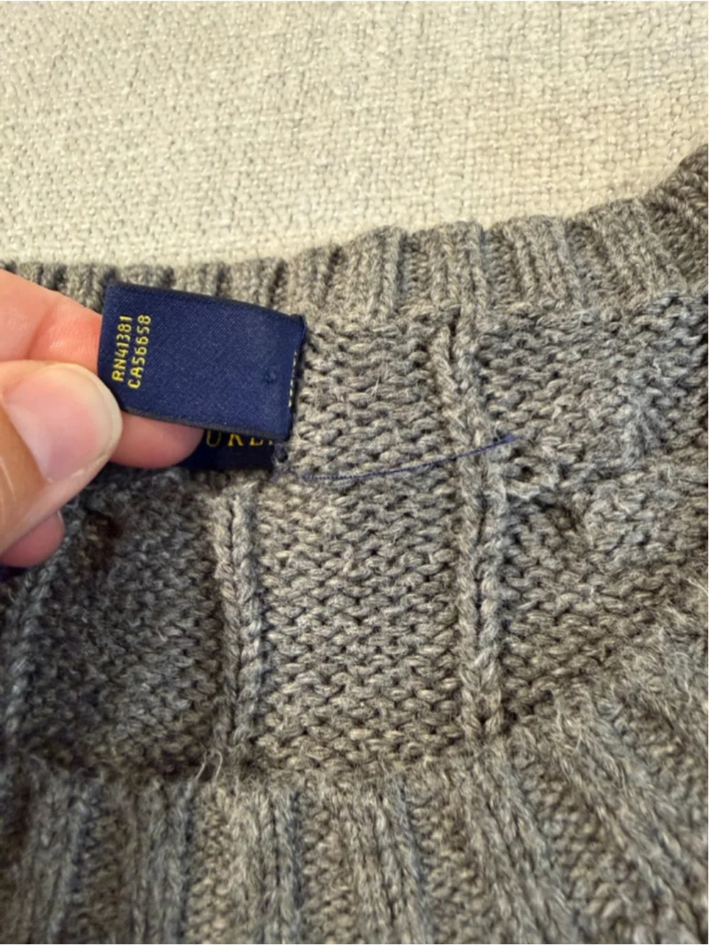 Polo Ralph Lauren mens Cable-Knit Cotton Sweater gray XXL